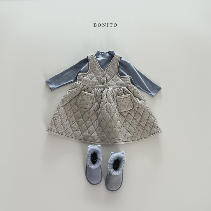 <b>BONITO洋裝</b>Winter 잔꽃퀼팅원피스 70-140CM
