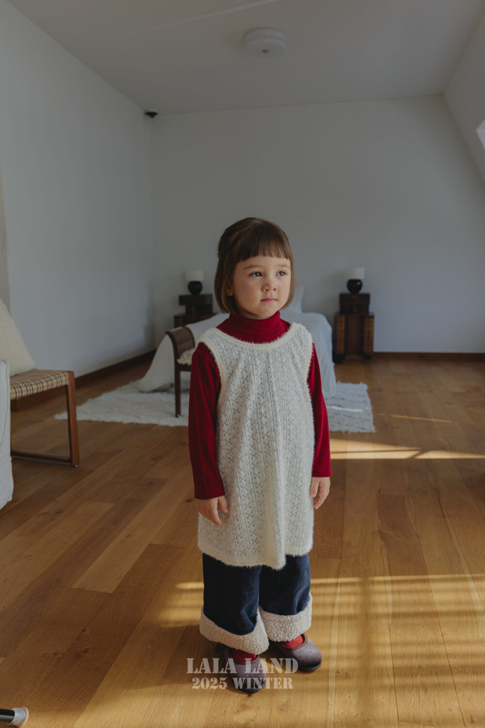 <b>LALALAND褲子</b>Winter 베어 데님 팬츠 75-120CM