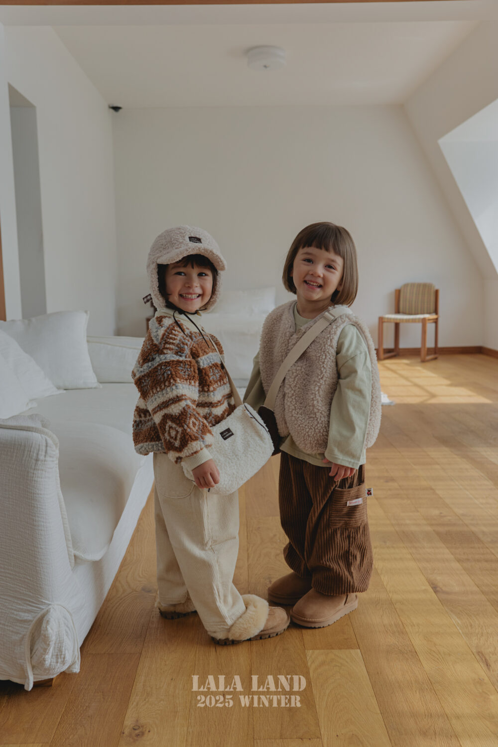 <b>LALALAND褲子</b>Winter 골덴 기모 바지 75-120CM