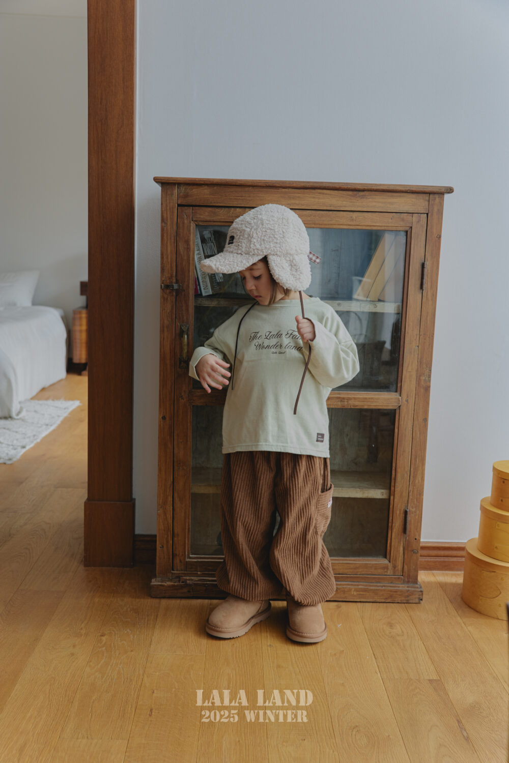 <b>LALALAND褲子</b>Winter 골덴 카고 조거 팬츠 75-120CM