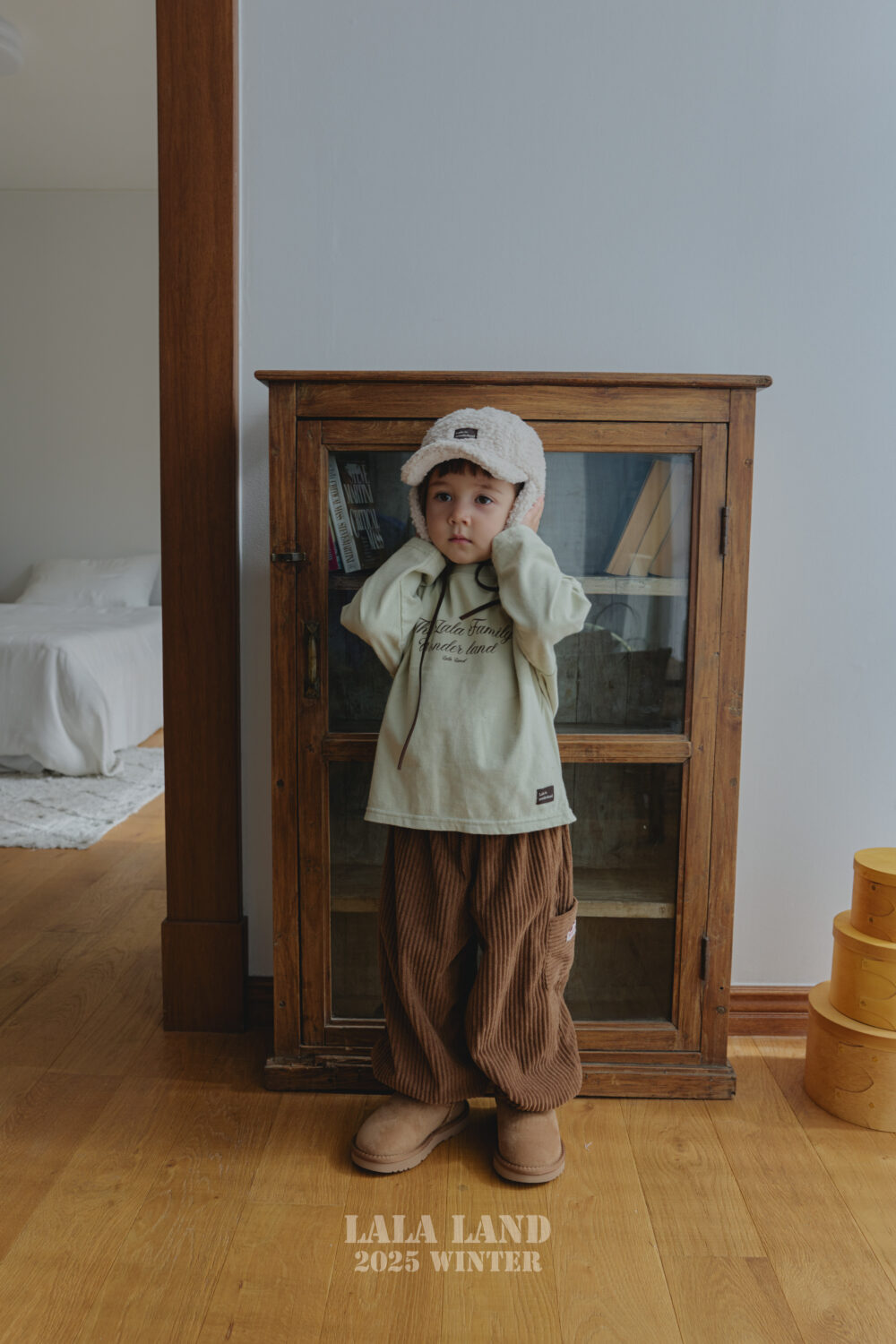 <b>LALALAND褲子</b>Winter 골덴 카고 조거 팬츠 75-120CM