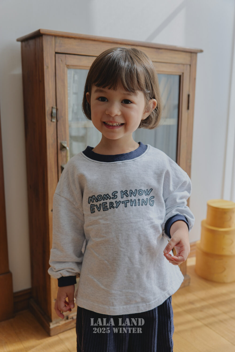 <b>LALALANDT恤</b>Winter 에블띵 배색티 75-120CM