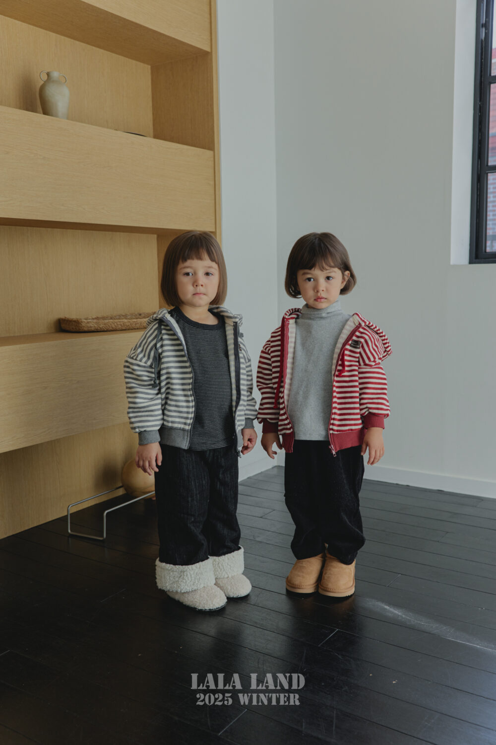 <b>LALALANDT恤</b>Winter 줄 톤톤 티셔츠  75-120CM