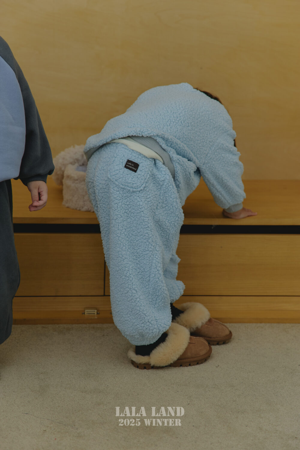 <b>LALALAND褲子</b>Winter 뽀글 조거 팬츠 75-120CM