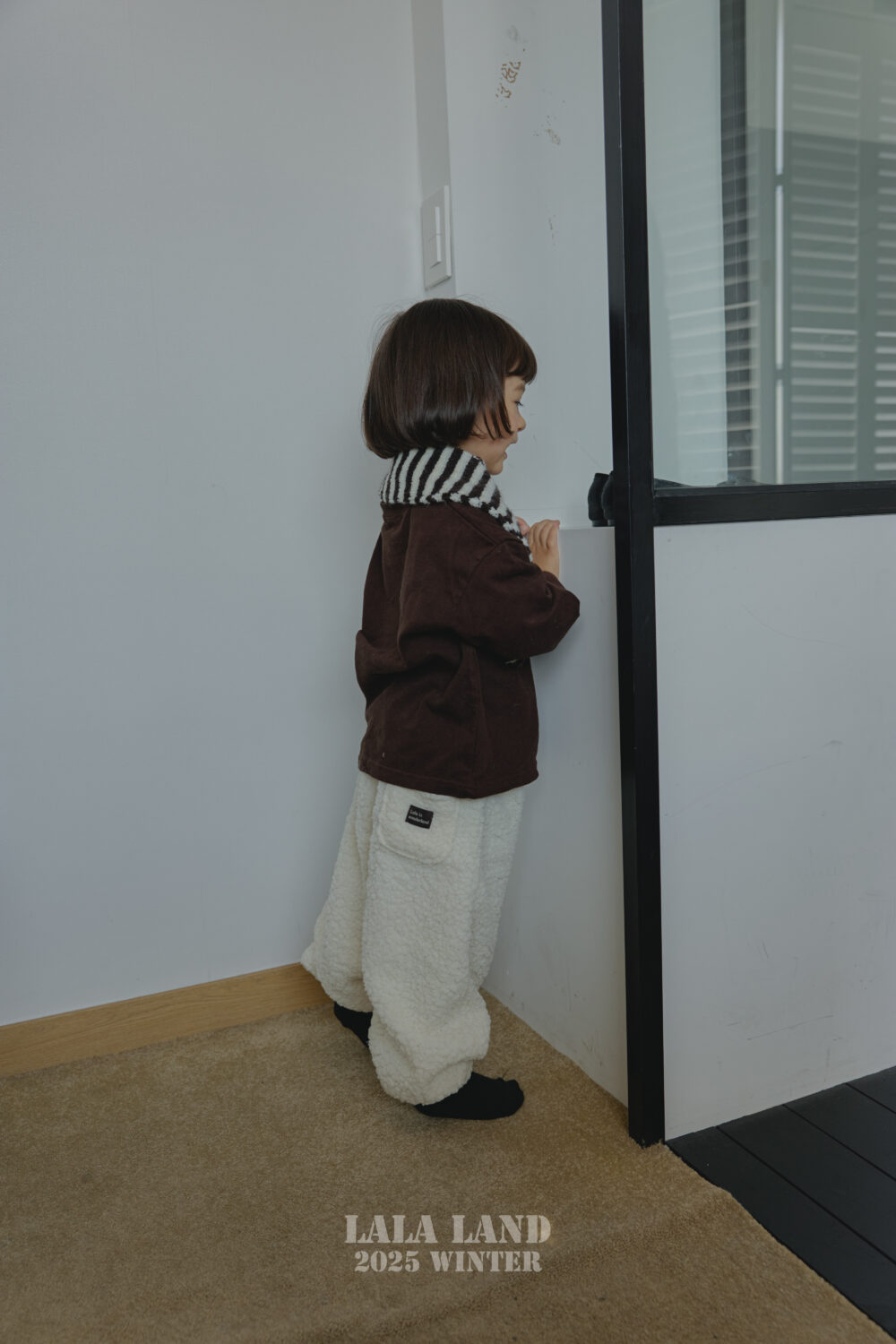 <b>LALALAND褲子</b>Winter 뽀글 조거 팬츠 75-120CM