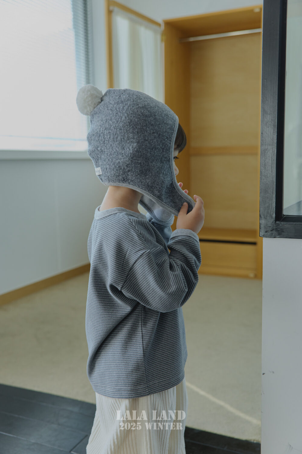 <b>LALALAND帽子</b>Winter 폼폼 귀돌이 비니 75-120CM