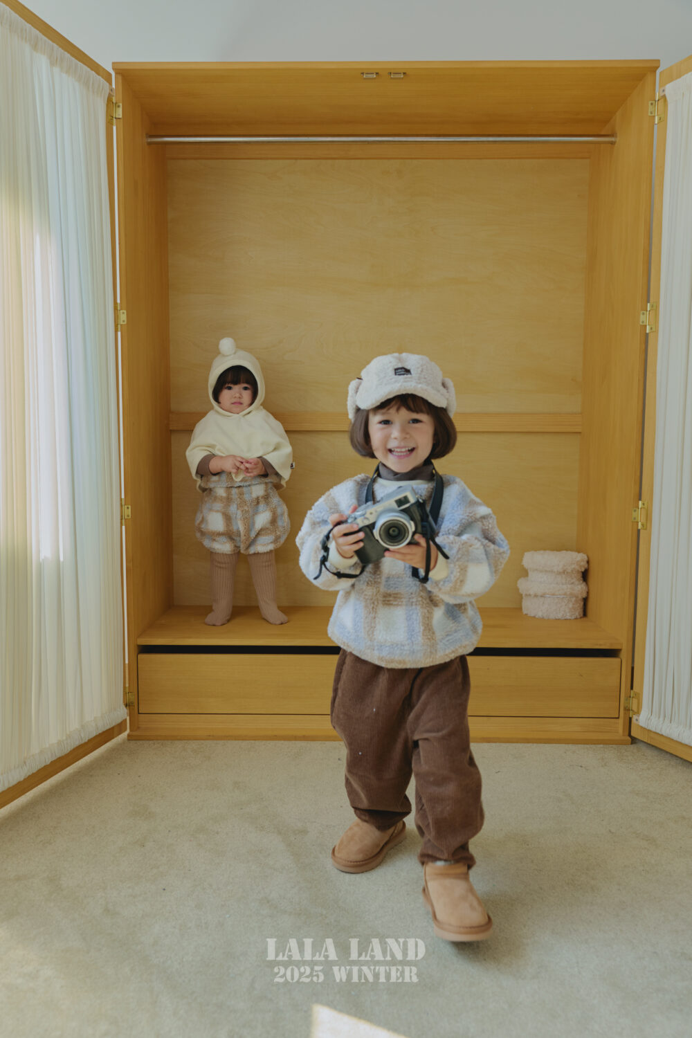 <b>LALALAND褲子</b>Winter 골덴 기모 바지 75-120CM