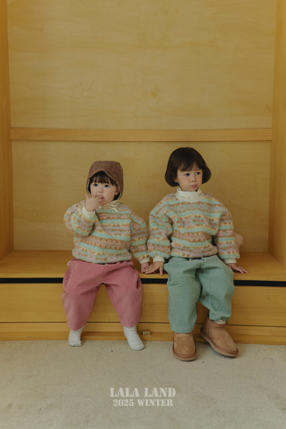 <b>LALALAND褲子</b>Winter 기모 골덴 바지  6-20M