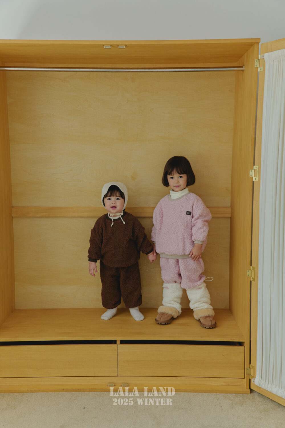 <b>LALALAND褲子</b>Winter 뽀글 조거 팬츠 75-120CM