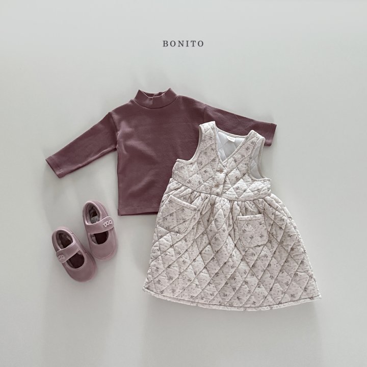 <b>BONITO洋裝</b>Winter 잔꽃퀼팅원피스 70-140CM