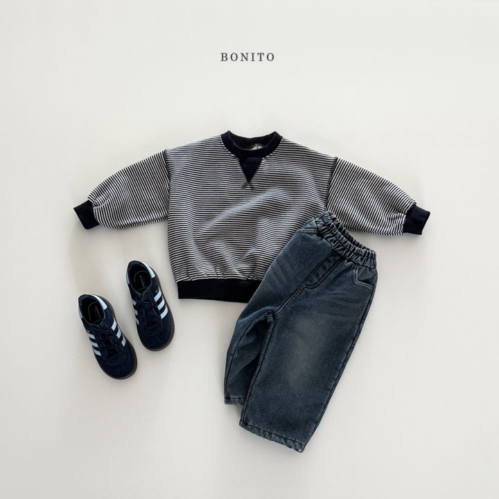 <b>BONITO衛衣</b>Winter 잔줄삼각비죠맨투맨 70-140CM