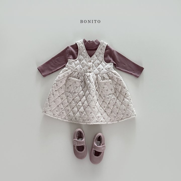 <b>BONITO洋裝</b>Winter 잔꽃퀼팅원피스 70-140CM