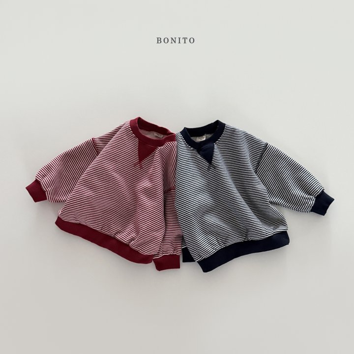 <b>BONITO衛衣</b>Winter 잔줄삼각비죠맨투맨 70-140CM