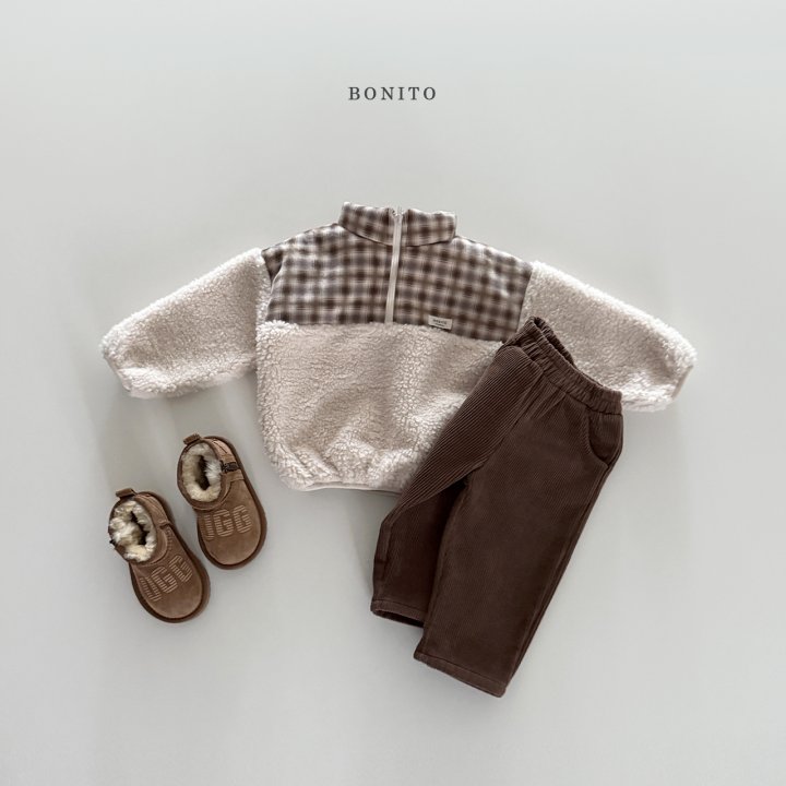 <b>BONITO褲子</b>Winter 기획)두툼기모골덴pt 70-140CM 奶棕藍