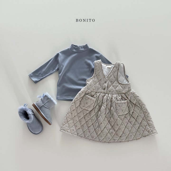 <b>BONITO洋裝</b>Winter 잔꽃퀼팅원피스 70-140CM