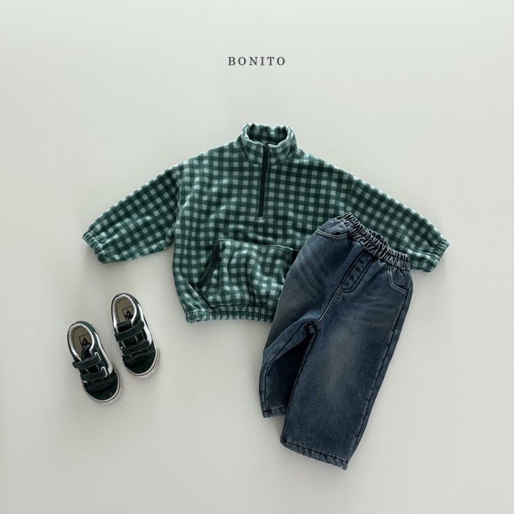 <b>BONITO衛衣</b>Winter 미니체크반집업  70-140CM