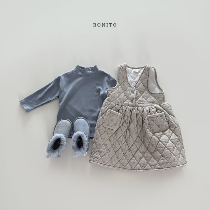 <b>BONITO洋裝</b>Winter 잔꽃퀼팅원피스 70-140CM