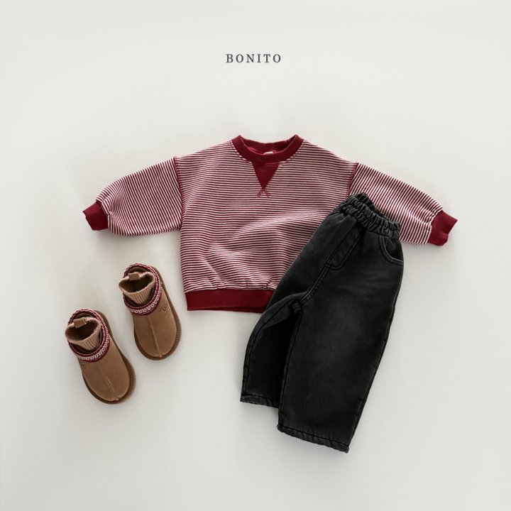 <b>BONITO衛衣</b>Winter 잔줄삼각비죠맨투맨 70-140CM