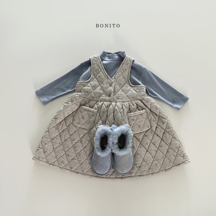 <b>BONITO洋裝</b>Winter 잔꽃퀼팅원피스 70-140CM