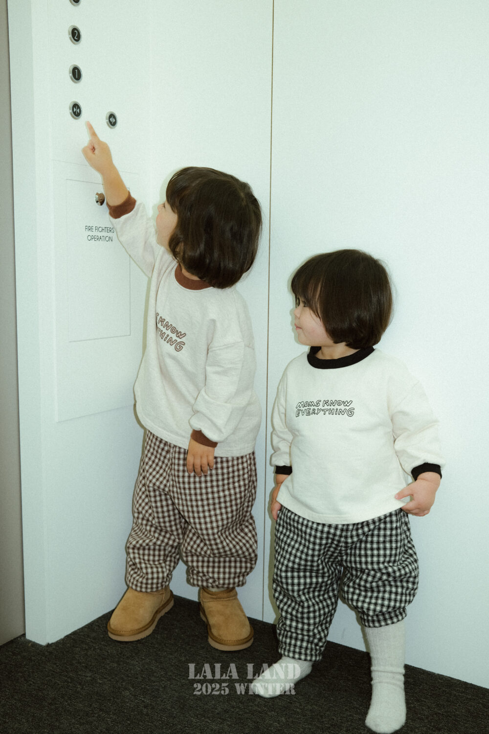 <b>LALALANDT恤</b>Winter 에블띵 배색티 75-120CM