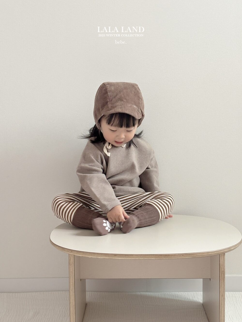<b>LALALAND帽子</b>Winter골덴 후리스 보넷 6-20M