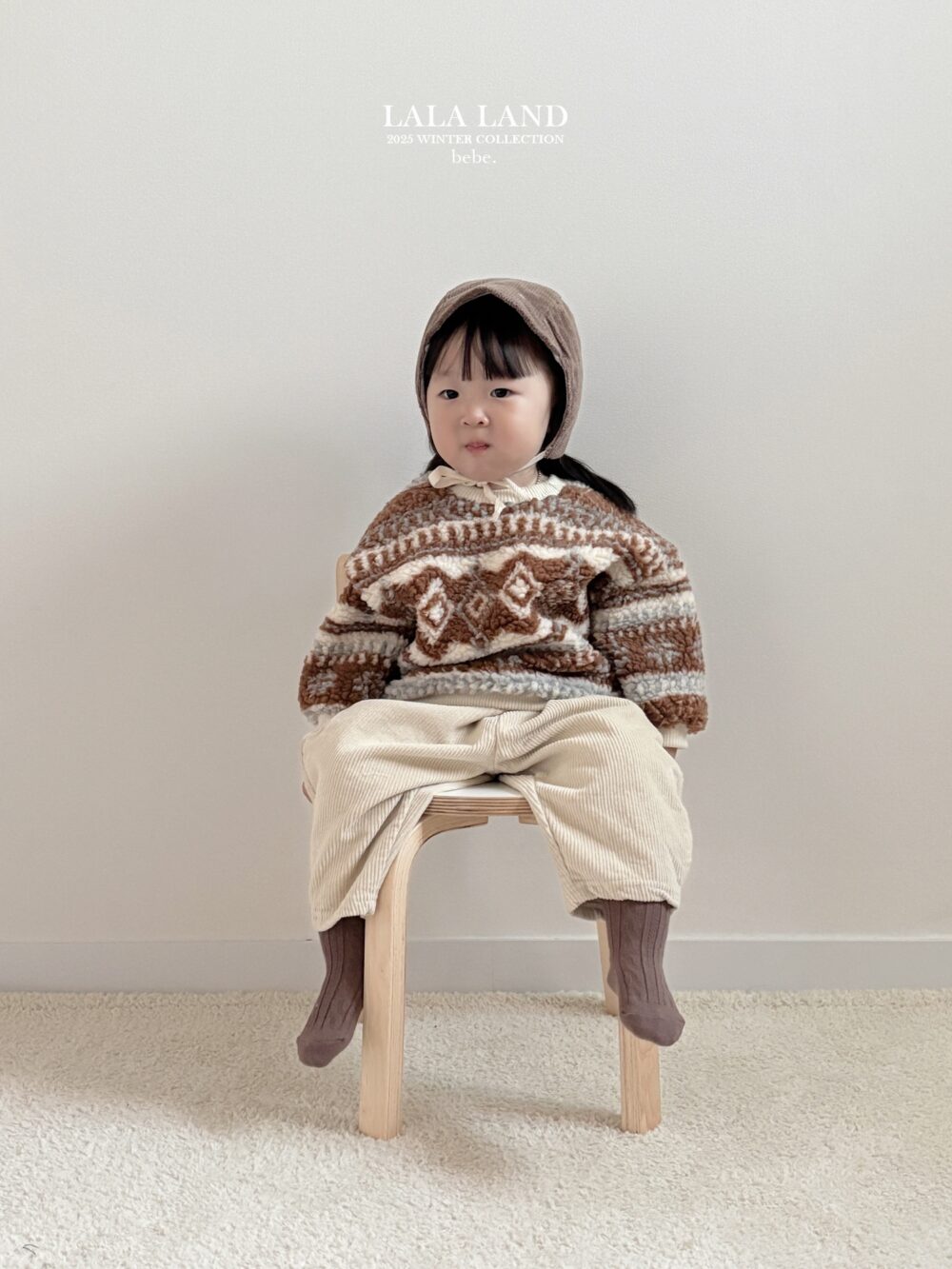 <b>LALALAND褲子</b>Winter 기모 골덴 바지  6-20M