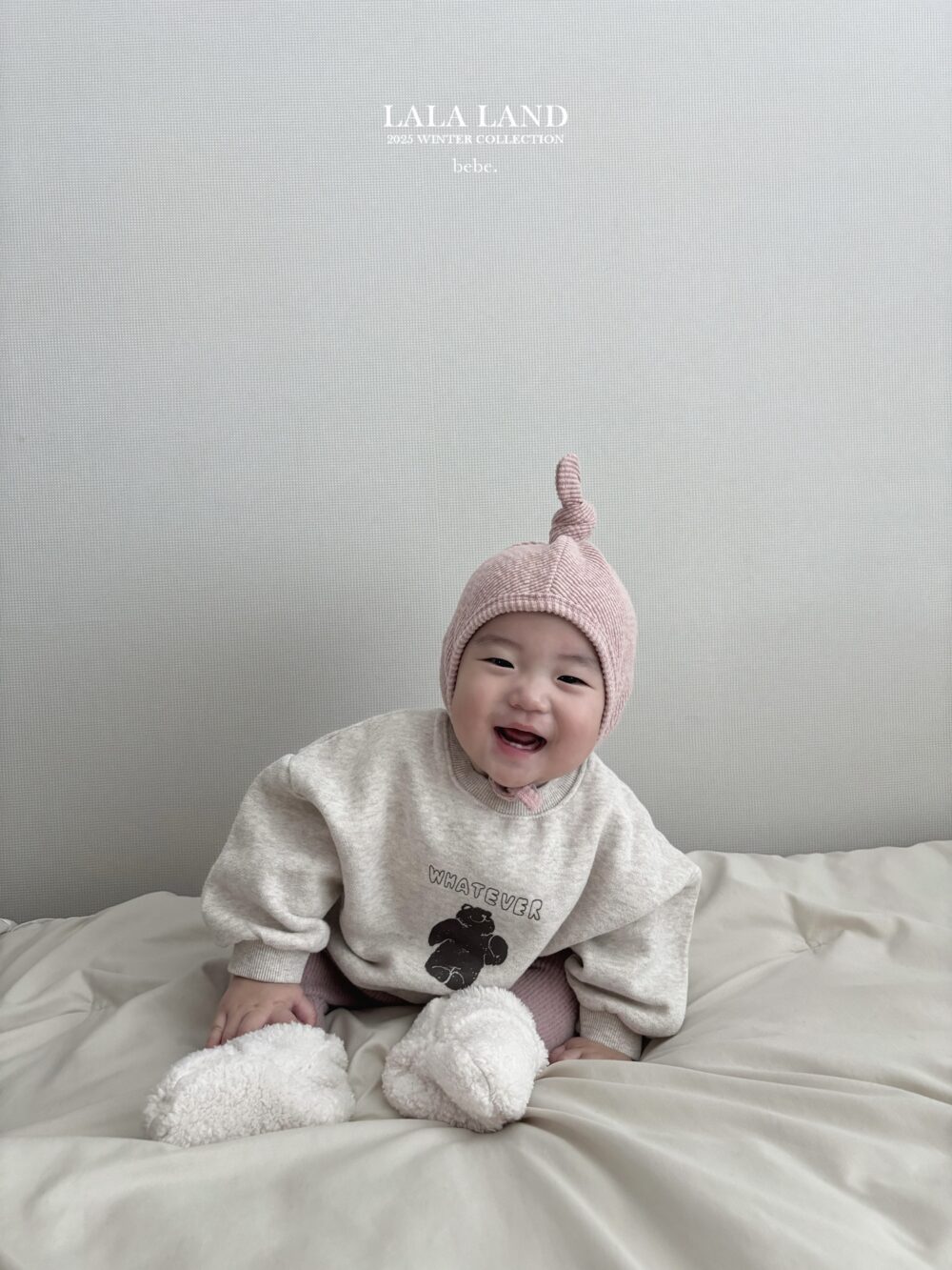 <b>LALALAND帽子</b>Winter피치 꼭지비니  6-20M