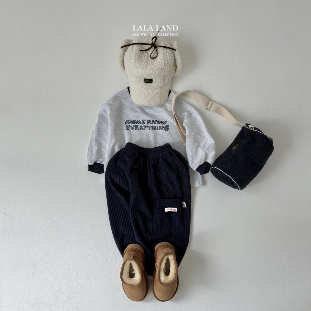 <b>LALALAND褲子</b>Winter 골덴 카고 조거 팬츠 75-120CM