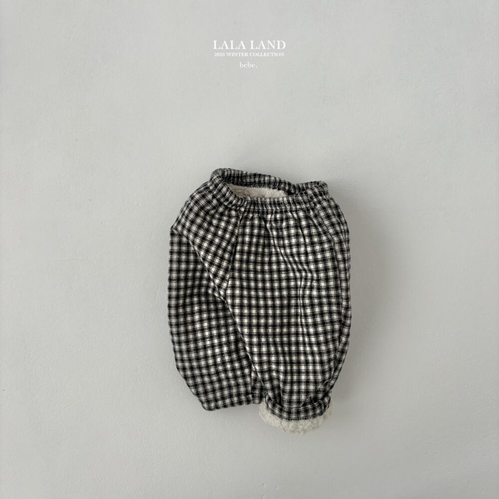 <b>LALALAND褲子</b>Winter 체크 솜바지  6-20M