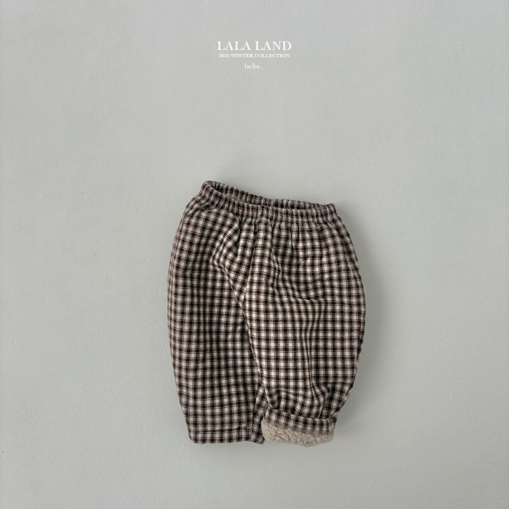 <b>LALALAND褲子</b>Winter 체크 솜바지  6-20M
