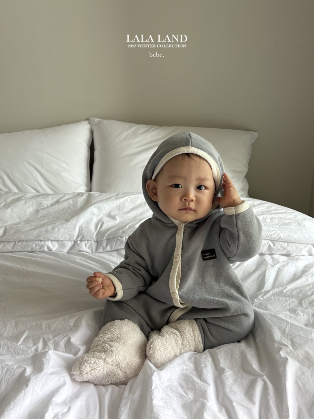 <b>LALALAND連身衣</b>Winter랍빠 후드 슈트  6-20M