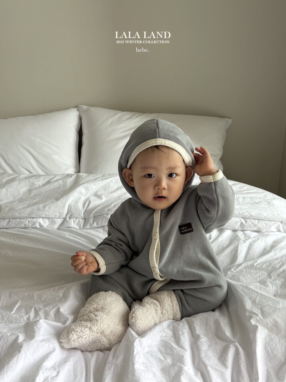 <b>LALALAND連身衣</b>Winter랍빠 후드 슈트  6-20M