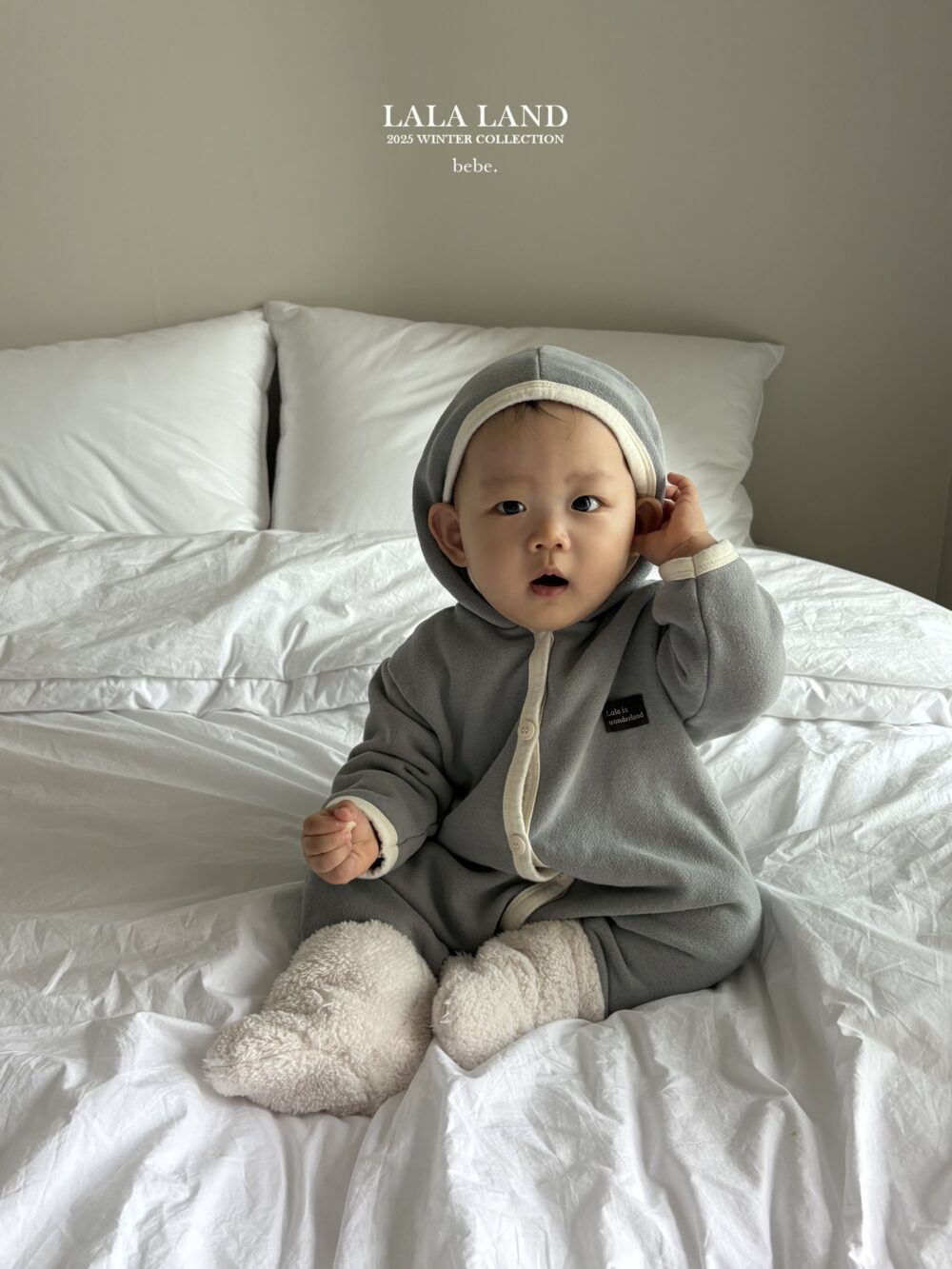 <b>LALALAND連身衣</b>Winter랍빠 후드 슈트  6-20M