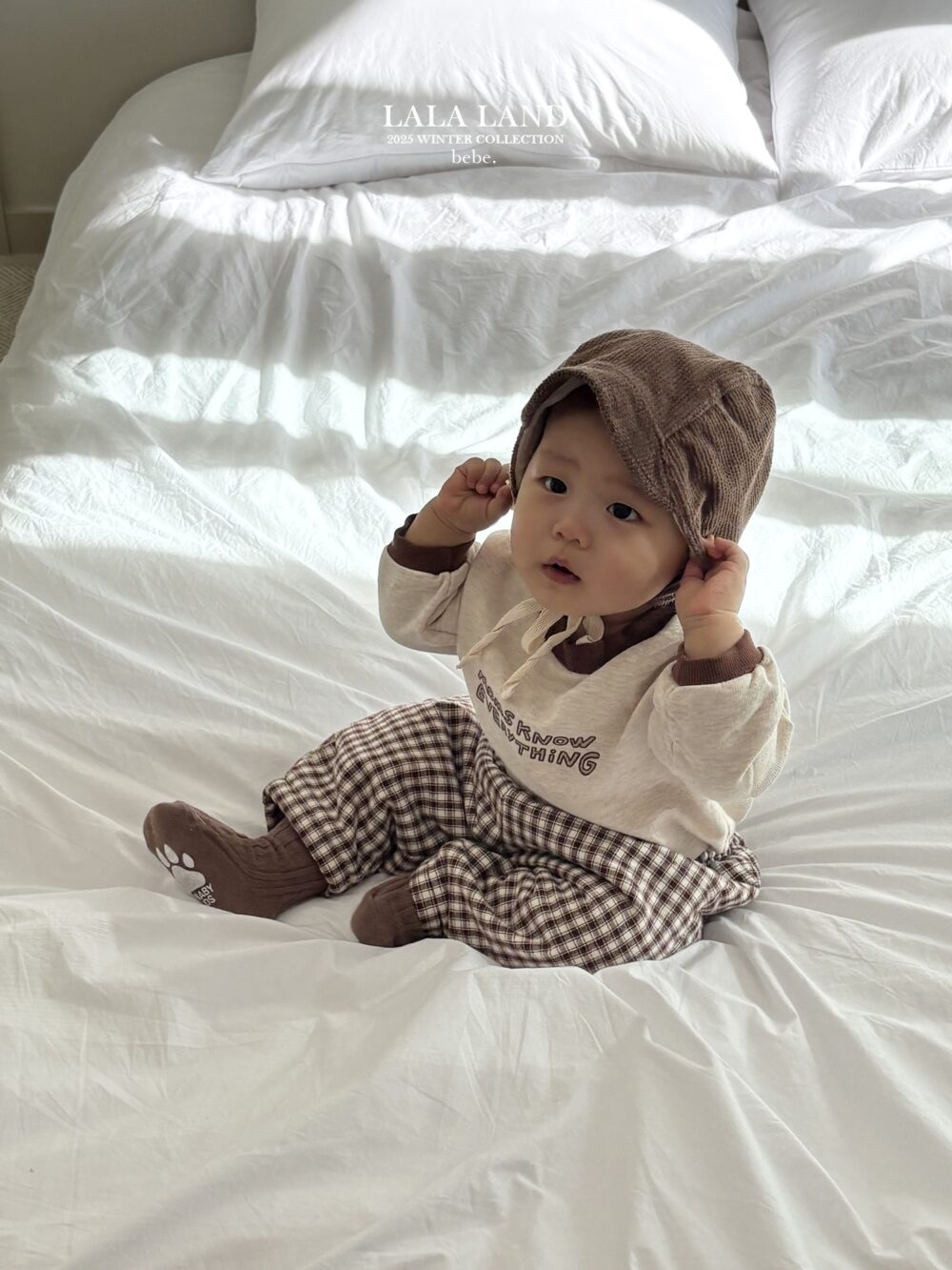 <b>LALALAND褲子</b>Winter 체크 솜바지  6-20M