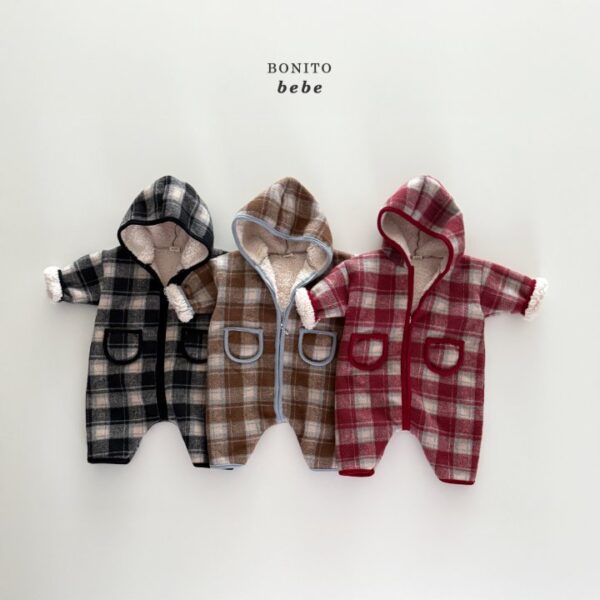 img_l <b>BONITO連身衣</b>Winter 체크덤블후드슈트 3-18M