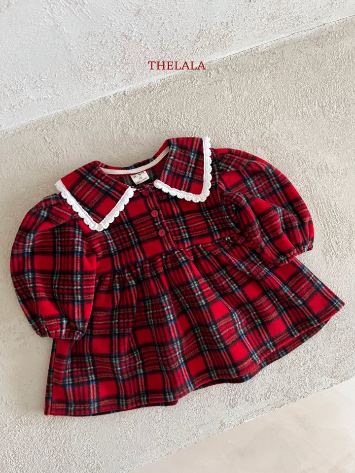 <b>THELALA洋裝</b>Winter 스윗체크OPS 65-115CM