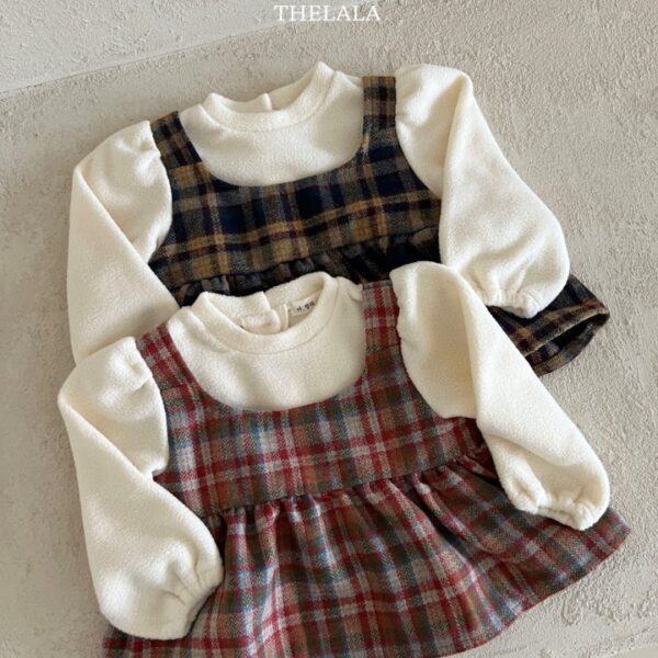 <b>THELALA洋裝</b>Winter 스쿨BL 65-115CM