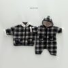 <b>BONITO連身衣</b>Winter 체크덤블후드슈트 3-18M