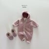 <b>BONITO連身衣</b>Winter 누빔체크후드슈트 3-18M