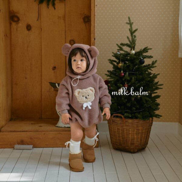 <b>MILKBALM包屁衣</b>Winter 곰돌이 자수 슈트 0-18M