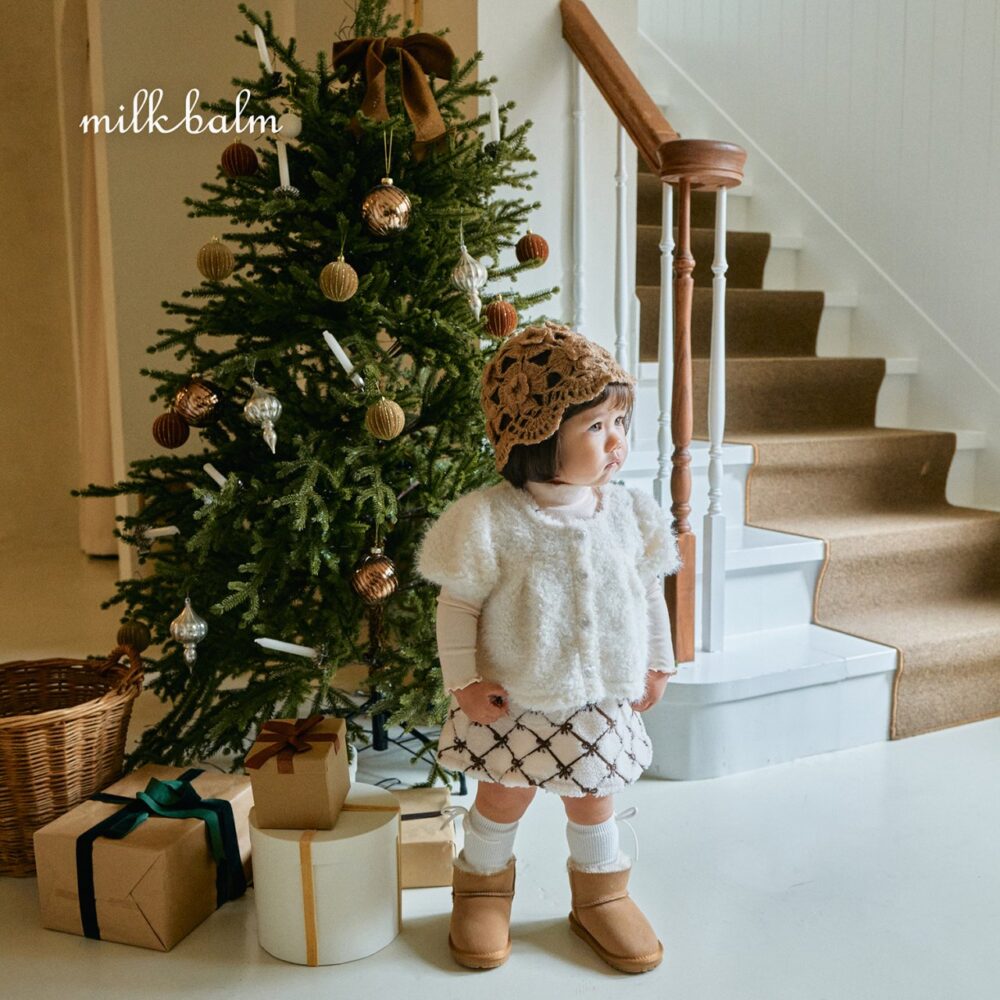 <b>MILKBALM罩衫</b>Winter 부클 가디건 75-125CM