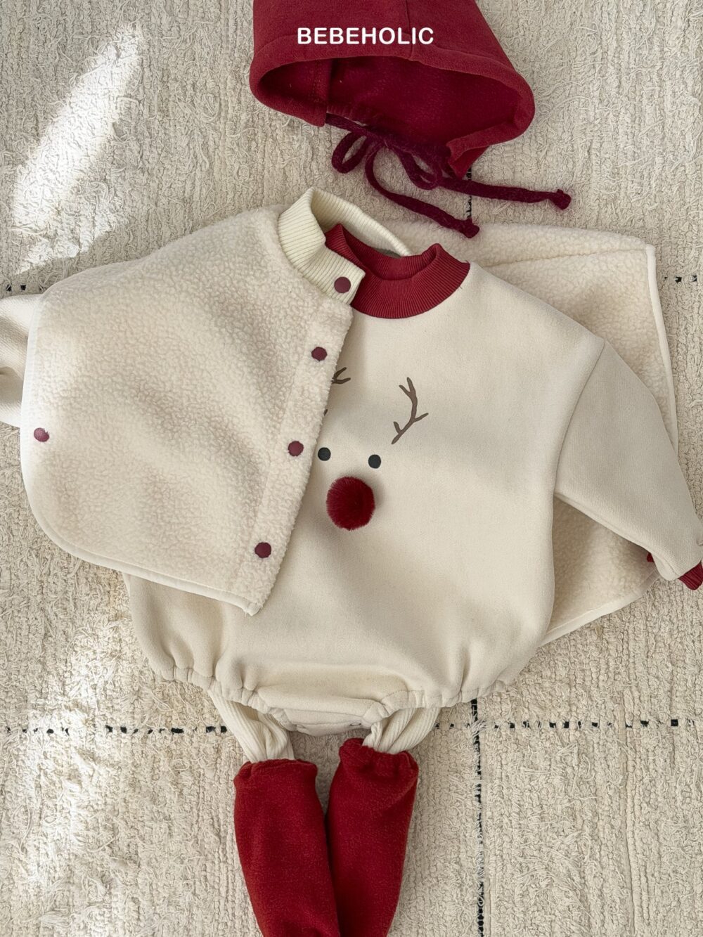 <b>BEBEHOLIC包屁衣</b>Winter 루돌프보넷세트 3-18M