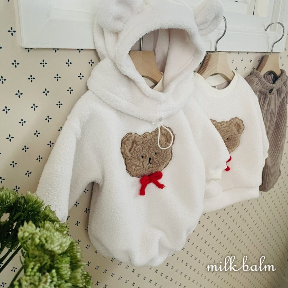 <b>MILKBALM包屁衣</b>Winter 곰돌이 자수 슈트 0-18M