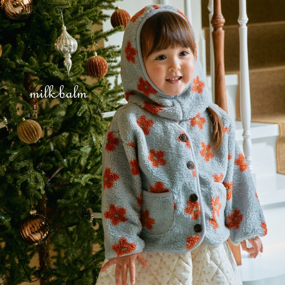 <b>MILKBALM外套</b>Winter 플라워 자켓 75-125CM