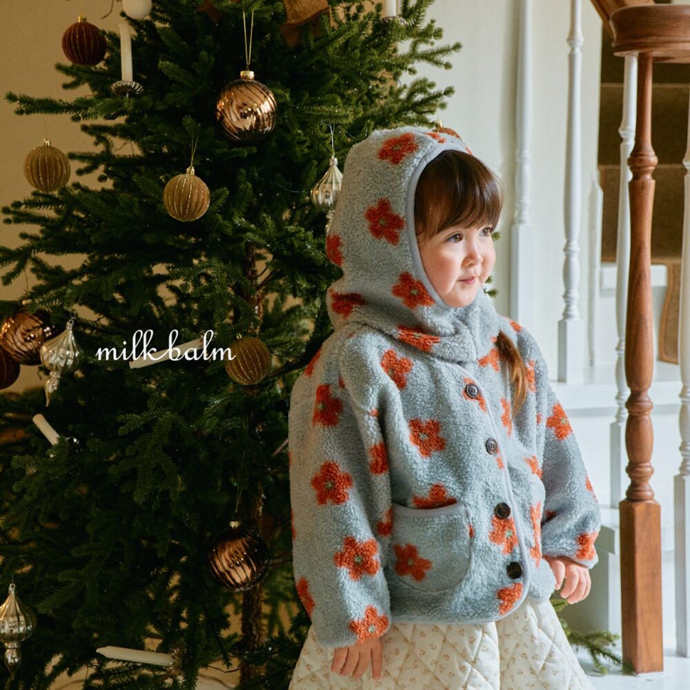 <b>MILKBALM外套</b>Winter 플라워 자켓 75-125CM