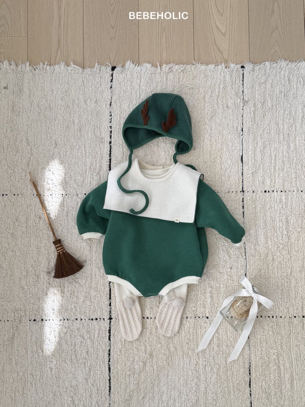 <b>BEBEHOLIC包屁衣</b>Winter 로엘케이프세트  3-18M