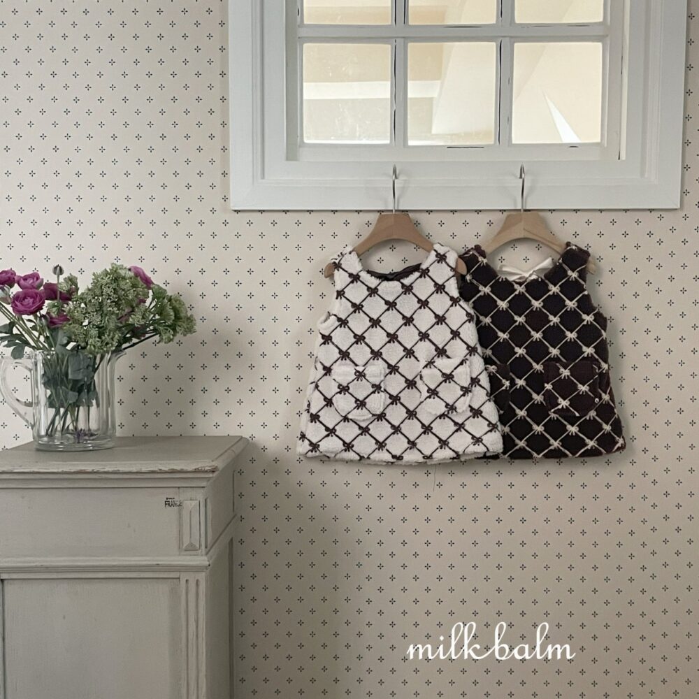 <b>MILKBALM洋裝</b>Winter 퍼 리본다이아75-125CM
