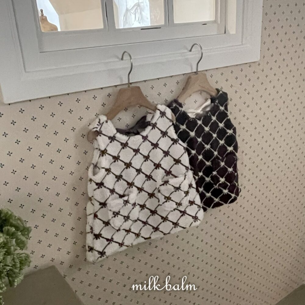 <b>MILKBALM洋裝</b>Winter 퍼 리본다이아75-125CM