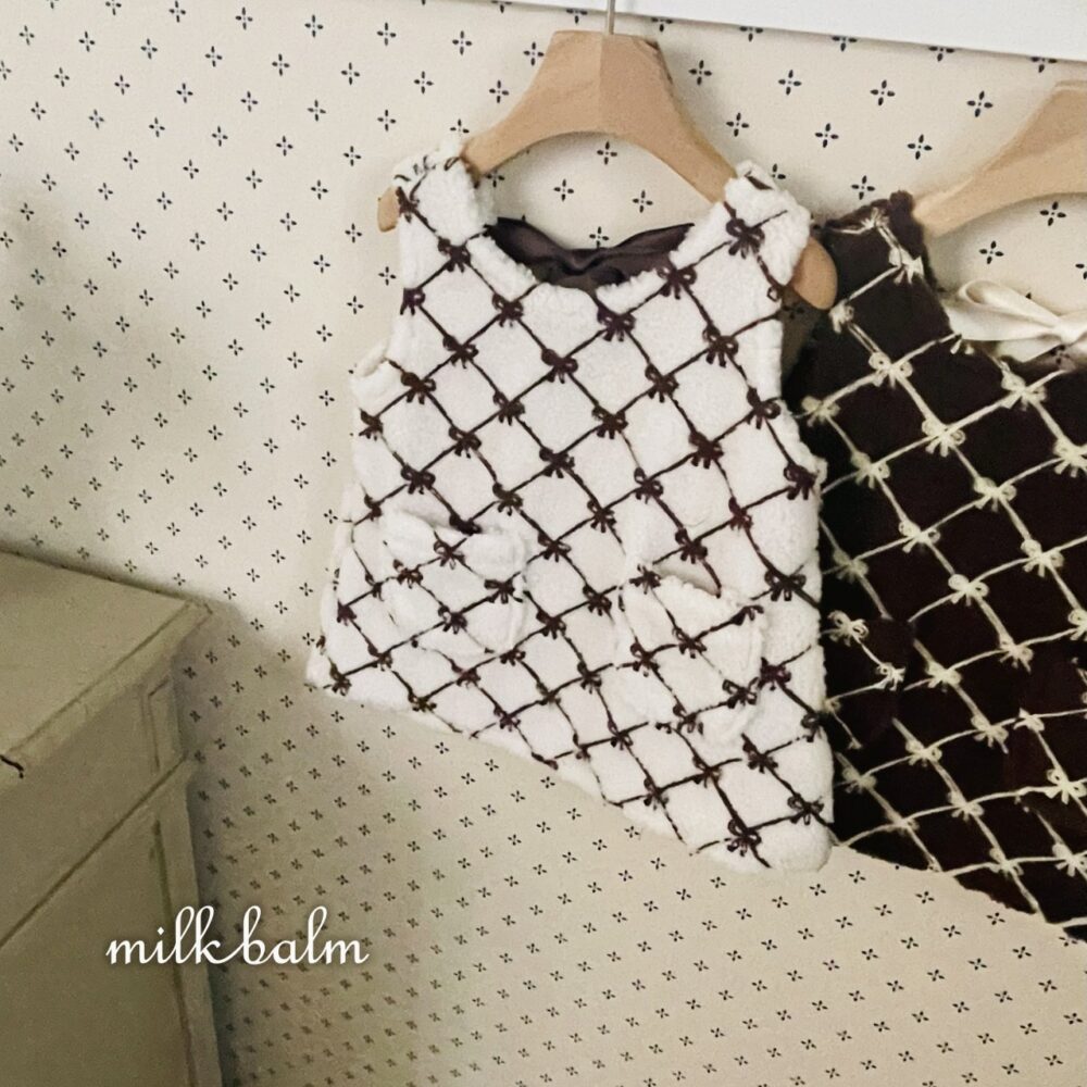 <b>MILKBALM洋裝</b>Winter 퍼 리본다이아75-125CM