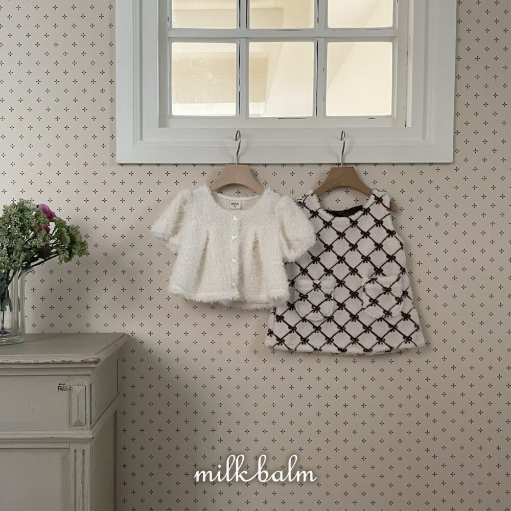 <b>MILKBALM洋裝</b>Winter 퍼 리본다이아75-125CM